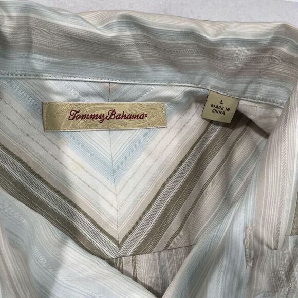 Tommy Bahama Mens Large Long Sleeve Button Up Shirt 100% Tencel Lyocell - Picture 4 of 7